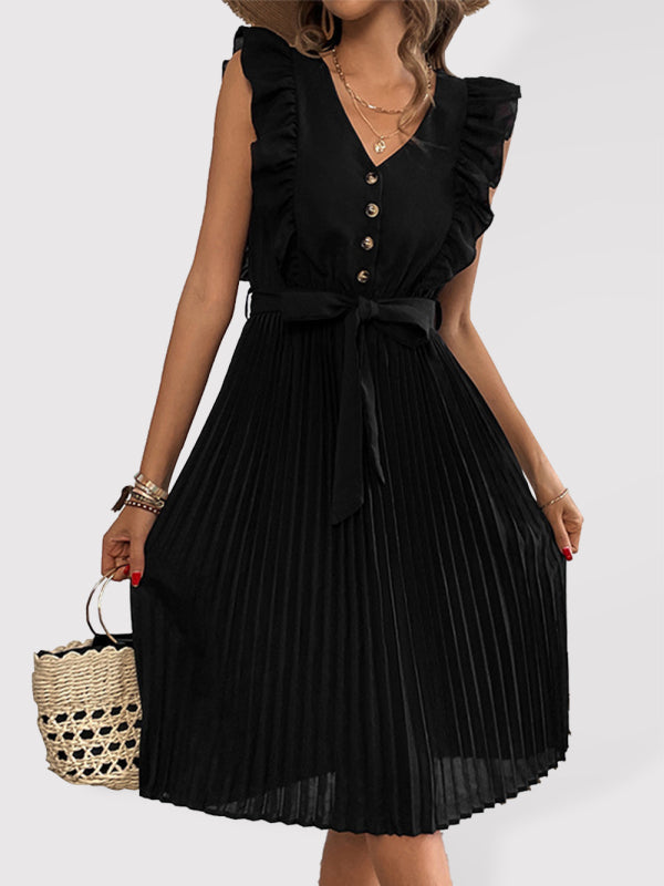 RUFFLE SUMMER | PLEATED DRESS