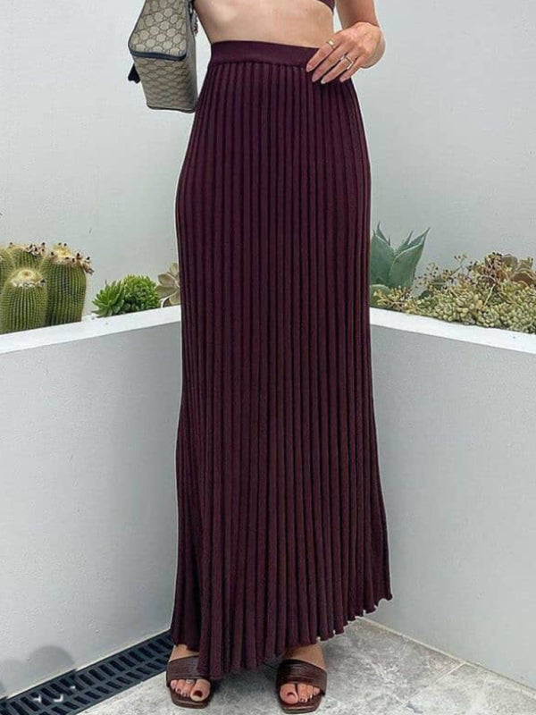GRACEFUL KNIT | TOP & PLEATED SKIRT SET