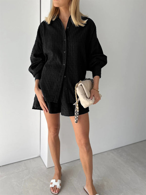 EMBROIDERED CHIC |  SHIRT & SHORTS SET